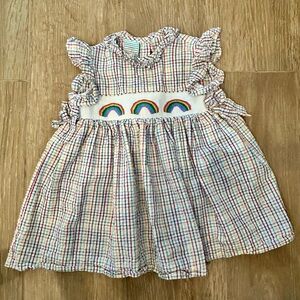 3T Smocked Rainbow Dress